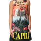 Multicolor Crystal Embellished A-line Mini Dress