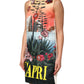 Multicolor Crystal Embellished A-line Mini Dress