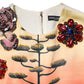 Multicolor Crystal Embellished A-line Mini Dress