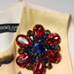 Multicolor Crystal Embellished A-line Mini Dress