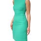 Green Sleeveless Bodycon A-line Mini Dress