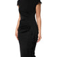 Black Bodycon Short Sleeves Dress