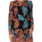 Multicolor Floral Embroidery Shift Mini Dress