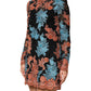 Multicolor Floral Embroidery Shift Mini Dress