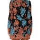 Multicolor Floral Embroidery Shift Mini Dress