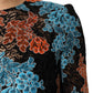 Multicolor Floral Embroidery Shift Mini Dress