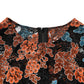 Multicolor Floral Embroidery Shift Mini Dress