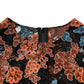 Multicolor Floral Embroidery Shift Mini Dress
