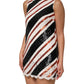 Multicolor Sequin Embellished Shift Dress