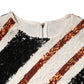 Multicolor Sequin Embellished Shift Dress