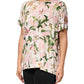Pink Lily Printed Round Neck Blouse Top