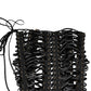 Black Eyelet Embellished Corset Style Top