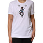 White Cotton Sequin Embellished Top T-shirt