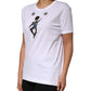 White Cotton Sequin Embellished Top T-shirt