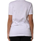White Cotton Sequin Embellished Top T-shirt