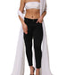 White Bustier Corset Cropped Chiffon Top