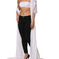White Bustier Corset Cropped Chiffon Top