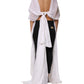 White Bustier Corset Cropped Chiffon Top