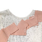 White Floral Lace Short Sleeves Blouse Top