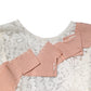 White Floral Lace Short Sleeves Blouse Top