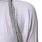 White Cotton Short Sleeves Round Neck Blouse Top