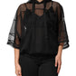 Black See Through Hooded Pullover Sweater