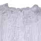 White Cotton Floral Lace Long Sleeves Top