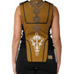 Yellow Crystal Cross Runway Vest Jacket Top