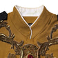 Yellow Crystal Cross Runway Vest Jacket Top