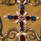 Yellow Crystal Cross Runway Vest Jacket Top