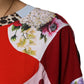 Multicolor Patchwork Cotton Silk Blouse Top