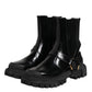 Black Leather Chelsea Men Short Boots Shoes