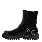 Black Leather Chelsea Men Short Boots Shoes