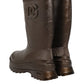 Metallic Brown Pull On Rain Boots Shoes