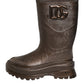 Metallic Brown Pull On Rain Boots Shoes