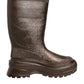 Metallic Brown Pull On Rain Boots Shoes