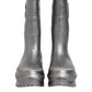 Metallic Silver Pull On Rain Boots Shoes