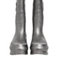 Metallic Silver Pull On Rain Boots Shoes