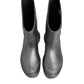 Metallic Silver Pull On Rain Boots Shoes