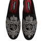 Black Velvet Slides DG Crown Slipper Shoes