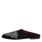 Black Velvet Slides DG Crown Slipper Shoes