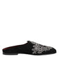 Black Velvet Slides DG Crown Slipper Shoes