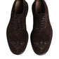 Brown Velvet Lace Up Oxford Dress Shoes