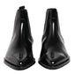 Black Leather MILLENIALS Mid Calf Boots Shoes
