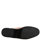 Beige Suede Leather Slides Flat Slipper Shoes