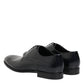 Navy Blue Leather Lace Up Derby Formal Shoes