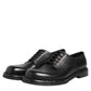 Black Leather Lace Up Derby Formal Shoes