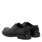 Black Leather Lace Up Derby Formal Shoes