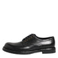 Black Leather Lace Up Derby Formal Shoes