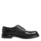 Black Leather Lace Up Derby Formal Shoes